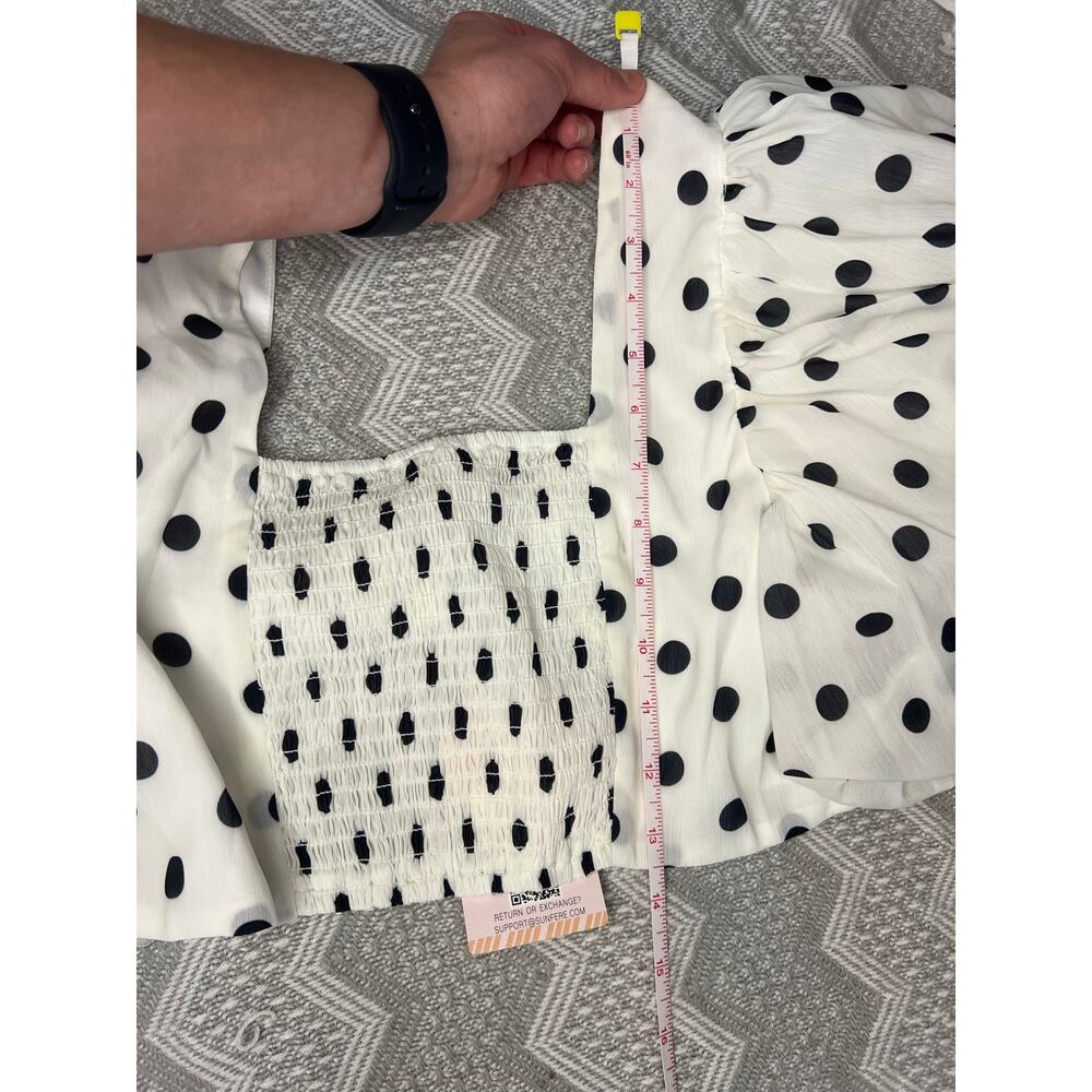 Sunfere Ellie Polka Dot Maxi Skirt Set in White & Black Size XL NWT Going out - Picture 11 of 13
